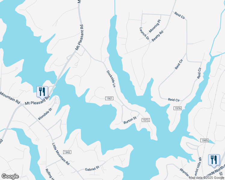 map of restaurants, bars, coffee shops, grocery stores, and more near in Lake Norman of Catawba