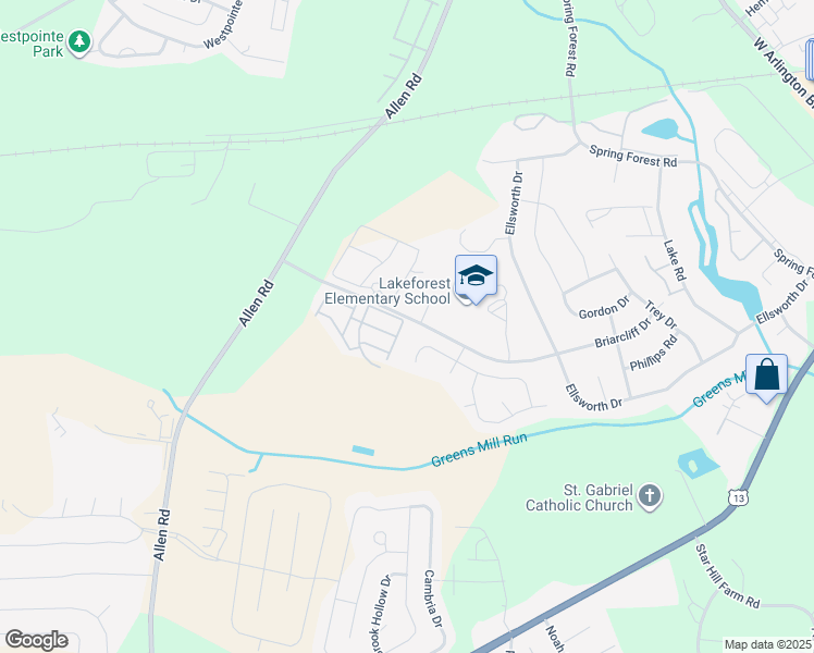 map of restaurants, bars, coffee shops, grocery stores, and more near 116 Chandler Drive in Greenville