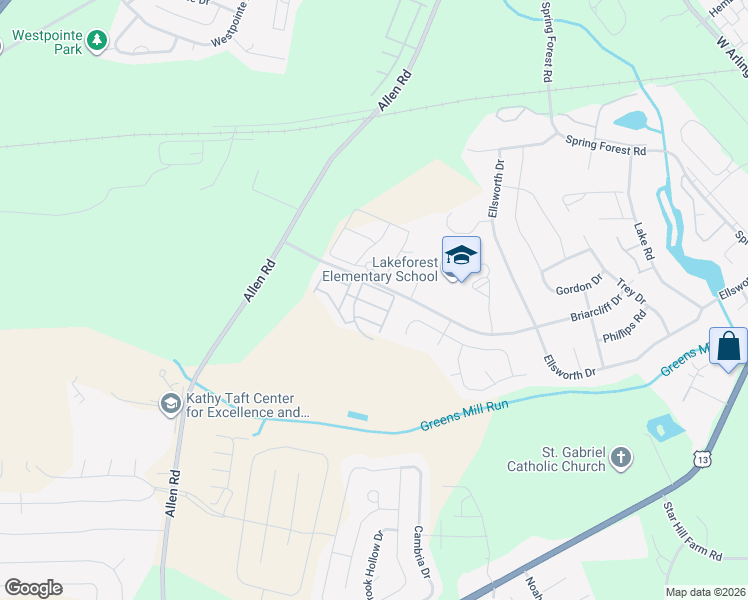 map of restaurants, bars, coffee shops, grocery stores, and more near 100 Chandler Drive in Greenville