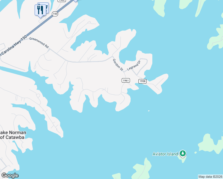 map of restaurants, bars, coffee shops, grocery stores, and more near 3685 Gordon Street in Lake Norman of Catawba