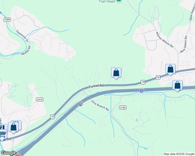 map of restaurants, bars, coffee shops, grocery stores, and more near 17 Byrdcliffe Lane in Asheville