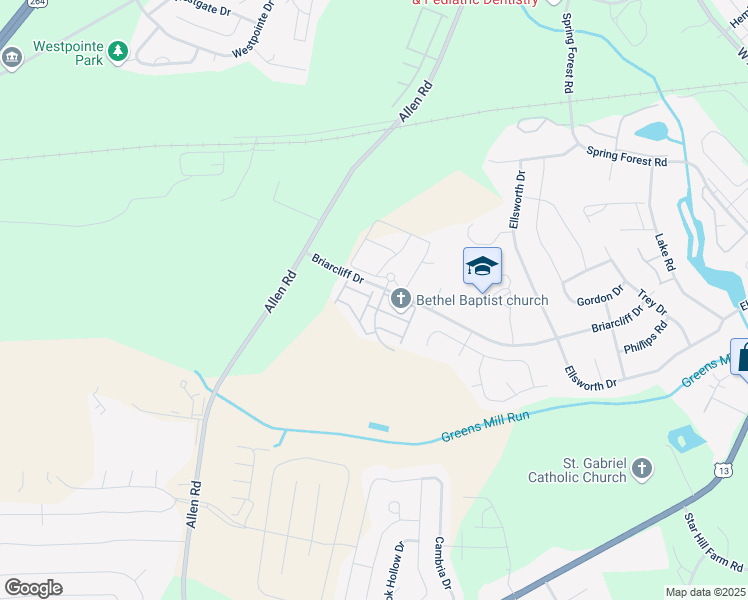 map of restaurants, bars, coffee shops, grocery stores, and more near 101 Fosbury Way in Greenville