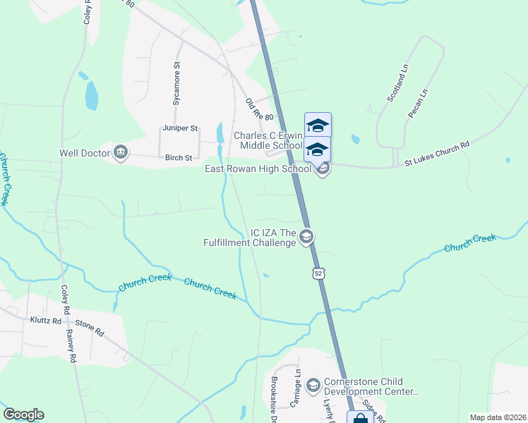 map of restaurants, bars, coffee shops, grocery stores, and more near 190 Willow Drive in Salisbury