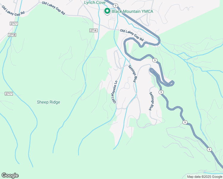 map of restaurants, bars, coffee shops, grocery stores, and more near 53 Old Lafayette Lane in Black Mountain