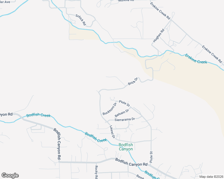 map of restaurants, bars, coffee shops, grocery stores, and more near Brick Drive in Bodfish