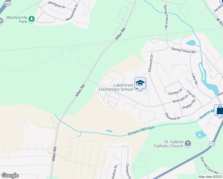 map of restaurants, bars, coffee shops, grocery stores, and more near 101 Fosbury Way in Greenville