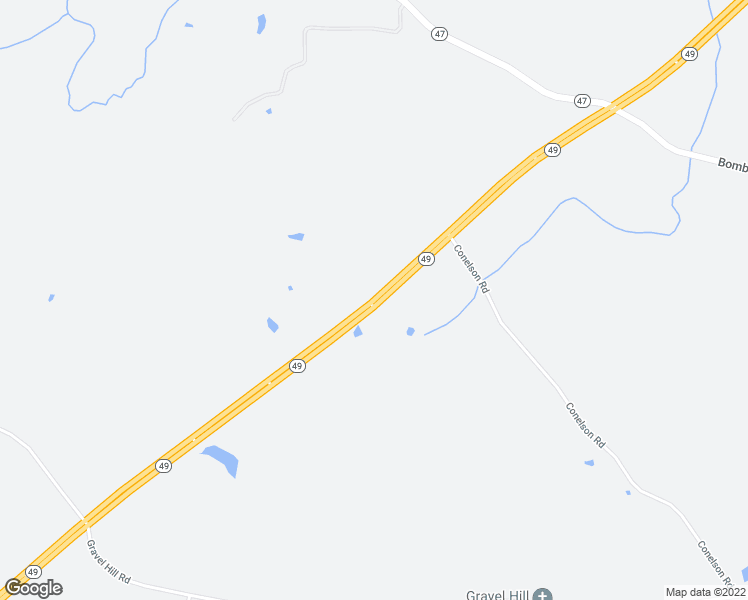 map of restaurants, bars, coffee shops, grocery stores, and more near 9256 North Carolina 49 in Denton