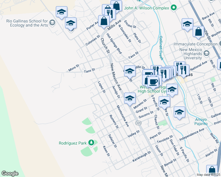 map of restaurants, bars, coffee shops, grocery stores, and more near 1909 Armijo Drive in Las Vegas