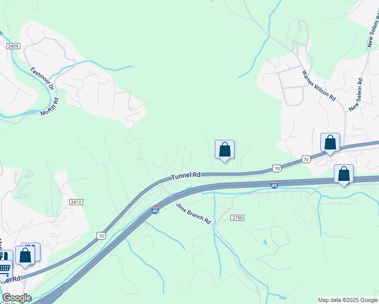 map of restaurants, bars, coffee shops, grocery stores, and more near 26 Byrdcliffe Lane in Asheville