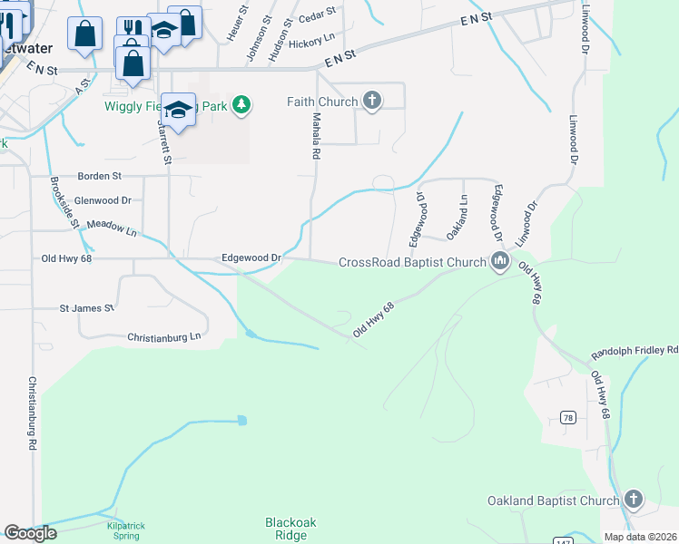 map of restaurants, bars, coffee shops, grocery stores, and more near 211 Edgewood Drive in Sweetwater