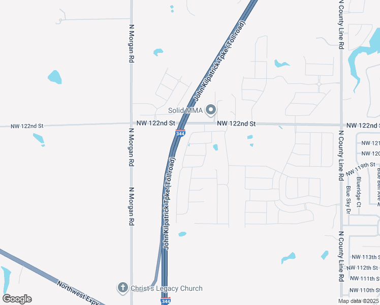 map of restaurants, bars, coffee shops, grocery stores, and more near 11326-13692 John Kilpatrick Turnpike in Oklahoma City