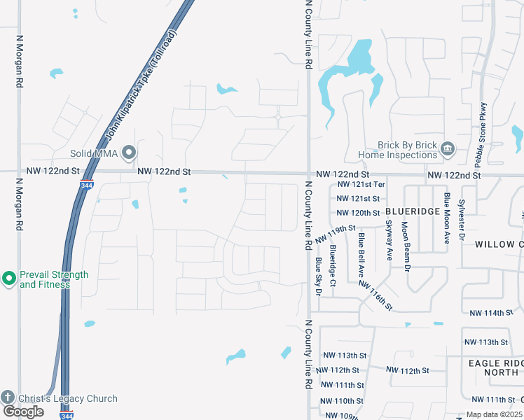 map of restaurants, bars, coffee shops, grocery stores, and more near 9101 Northwest 120th Street in Yukon