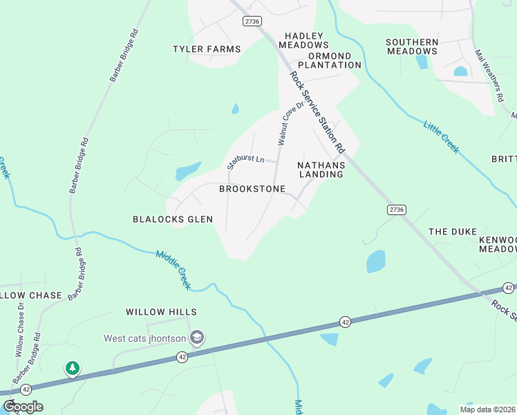 map of restaurants, bars, coffee shops, grocery stores, and more near 6724 Walnut Cove Drive in Raleigh