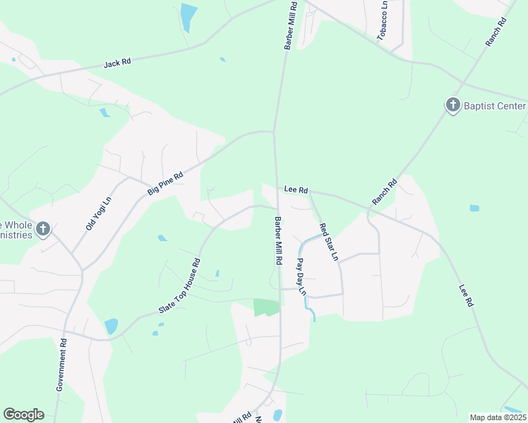 map of restaurants, bars, coffee shops, grocery stores, and more near 55 Slate Top House Road in Clayton