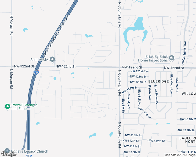 map of restaurants, bars, coffee shops, grocery stores, and more near 9116 Northwest 121st Street in Yukon