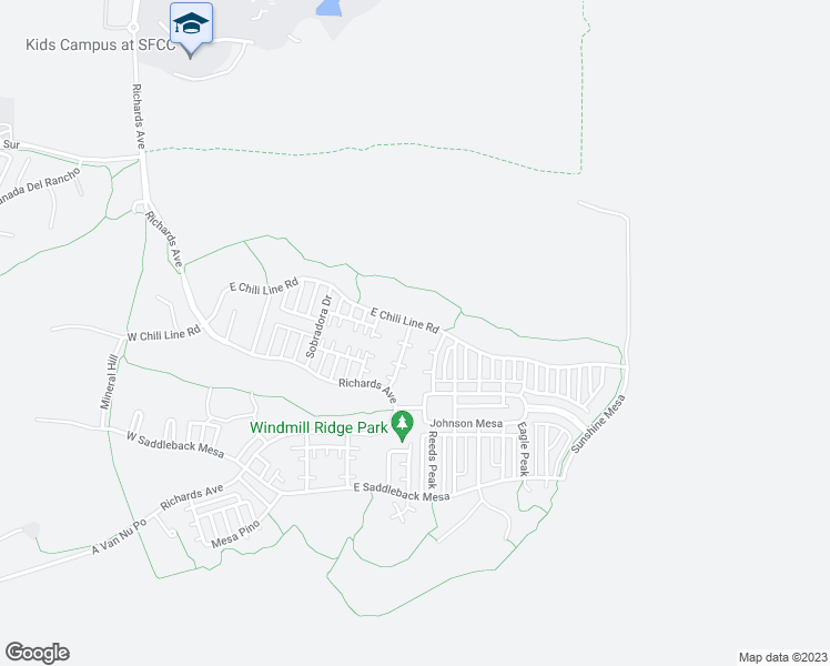 map of restaurants, bars, coffee shops, grocery stores, and more near 144 East Chili Line Road in Santa Fe