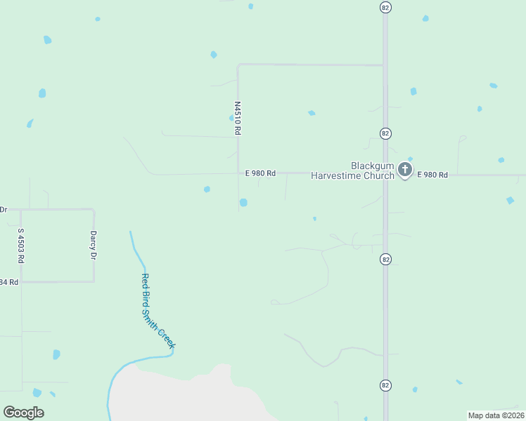 map of restaurants, bars, coffee shops, grocery stores, and more near 451098 East 980 Road in Vian