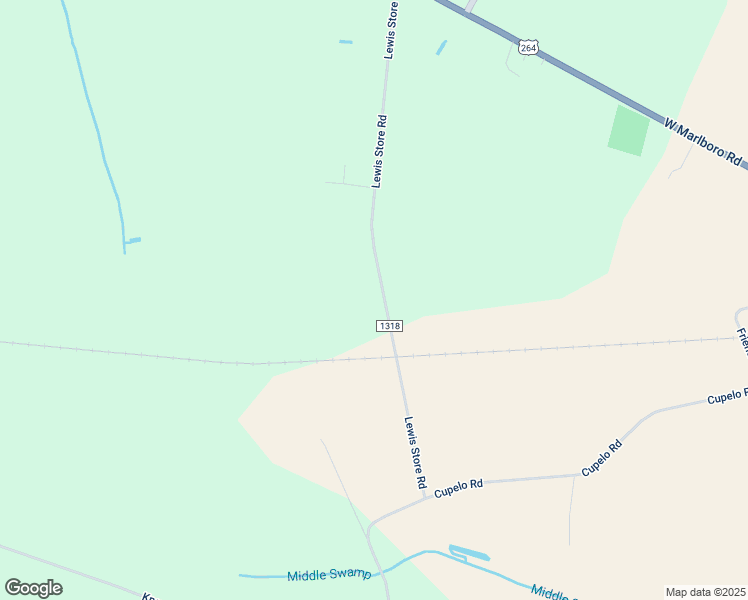 map of restaurants, bars, coffee shops, grocery stores, and more near 505 Lewis Store Road in Farmville