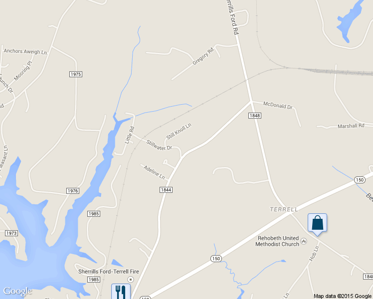 map of restaurants, bars, coffee shops, grocery stores, and more near 3653 Slanting Bridge Rd in Sherrills Ford