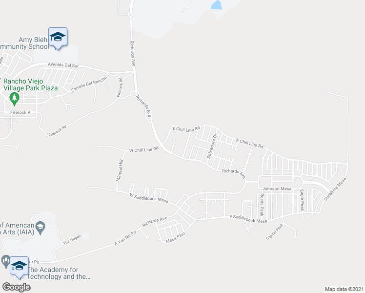 map of restaurants, bars, coffee shops, grocery stores, and more near 7 Well Tank Road in Santa Fe