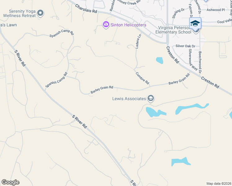 map of restaurants, bars, coffee shops, grocery stores, and more near 1655 Barley Grain Road in Paso Robles