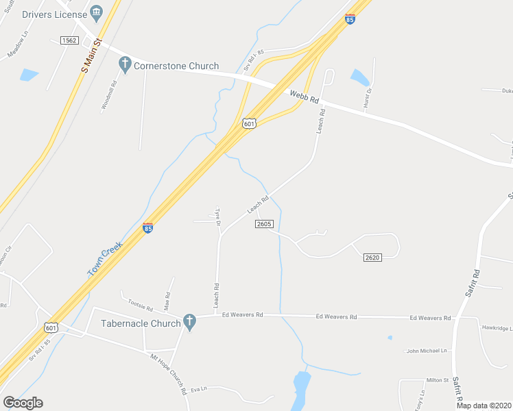 map of restaurants, bars, coffee shops, grocery stores, and more near Leach Road in Salisbury