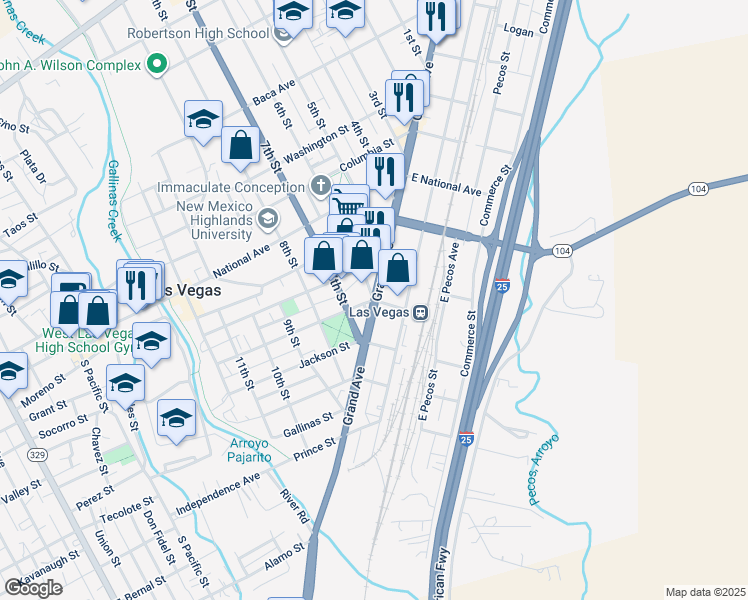 map of restaurants, bars, coffee shops, grocery stores, and more near 501 CanAm Highway in Las Vegas