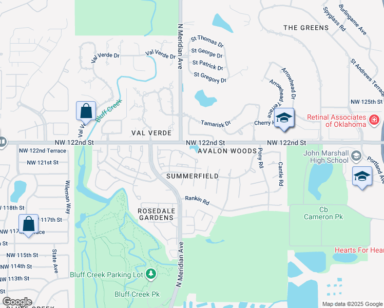 map of restaurants, bars, coffee shops, grocery stores, and more near 4329 Dahoon Drive in Oklahoma City