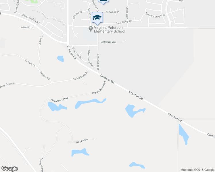 map of restaurants, bars, coffee shops, grocery stores, and more near 1810 Laguna Del Campo in Templeton