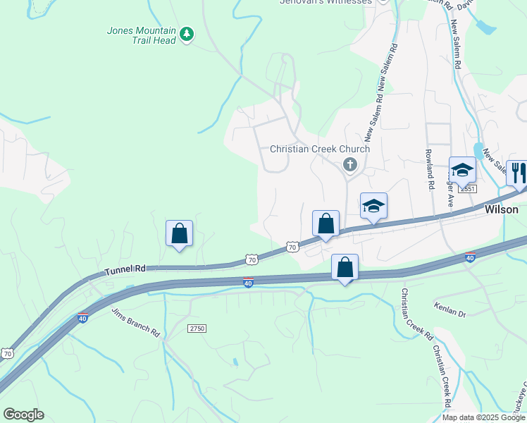 map of restaurants, bars, coffee shops, grocery stores, and more near 30 Sylvester Way in Swannanoa