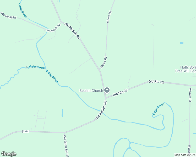 map of restaurants, bars, coffee shops, grocery stores, and more near 5959 Old Beulah Rd in Kenly