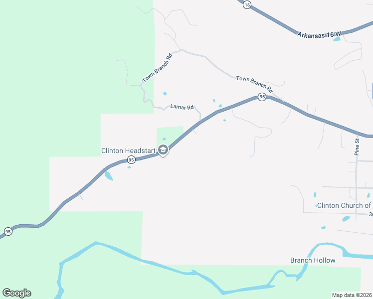 map of restaurants, bars, coffee shops, grocery stores, and more near 1146 Arkansas 95 in Clinton