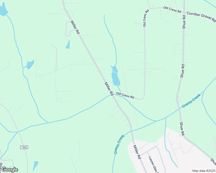 map of restaurants, bars, coffee shops, grocery stores, and more near Miller Road in China Grove