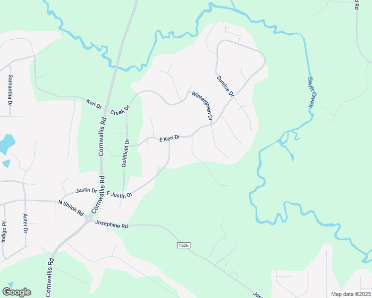 map of restaurants, bars, coffee shops, grocery stores, and more near 108 Foxglove Drive in Garner