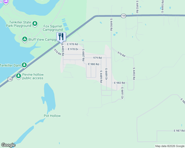 map of restaurants, bars, coffee shops, grocery stores, and more near 1168 Hc 68 in Vian