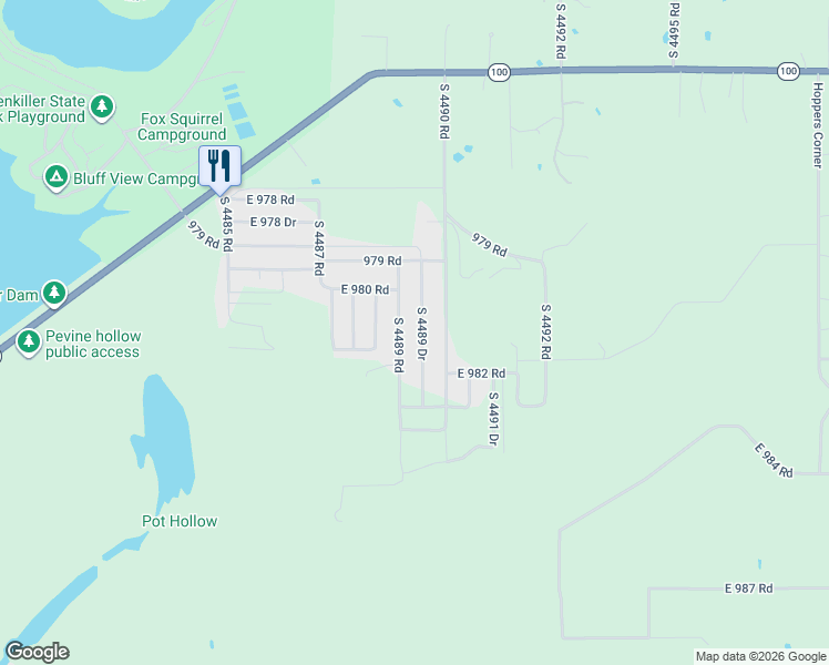 map of restaurants, bars, coffee shops, grocery stores, and more near 1168 Hc 68 in Vian
