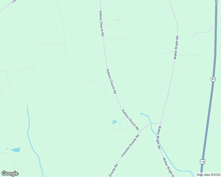 map of restaurants, bars, coffee shops, grocery stores, and more near 1450 Asbury Church Road in Sanford