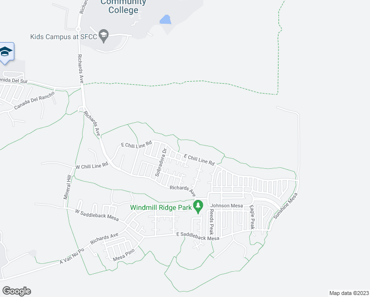 map of restaurants, bars, coffee shops, grocery stores, and more near 109 East Chili Line Road in Santa Fe