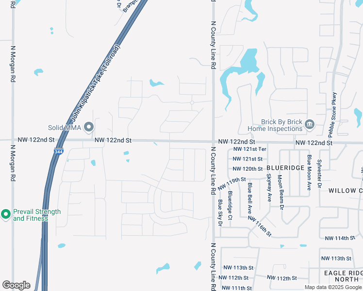 map of restaurants, bars, coffee shops, grocery stores, and more near 9001-9243 Northwest 122nd Street in Yukon