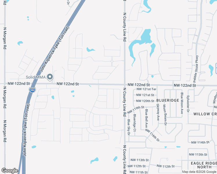 map of restaurants, bars, coffee shops, grocery stores, and more near 9001-9243 Northwest 122nd Street in Yukon