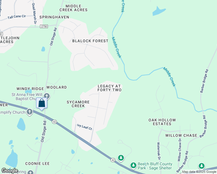 map of restaurants, bars, coffee shops, grocery stores, and more near 7212 Messenger Drive in Willow Spring