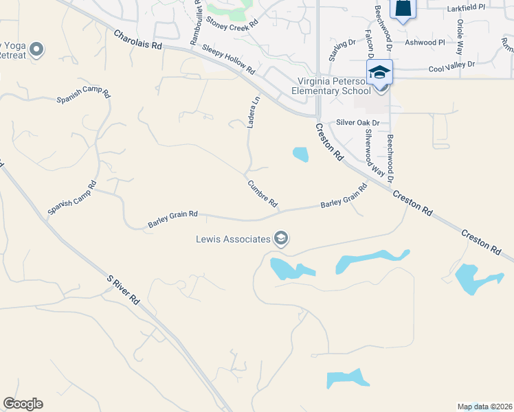 map of restaurants, bars, coffee shops, grocery stores, and more near 1885 Cumbre Road in Paso Robles