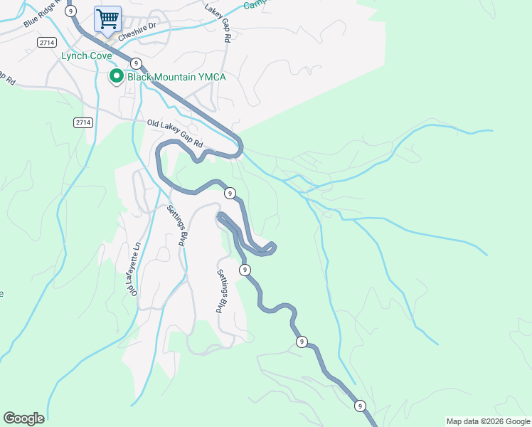 map of restaurants, bars, coffee shops, grocery stores, and more near 76 Mountain View Road in Black Mountain