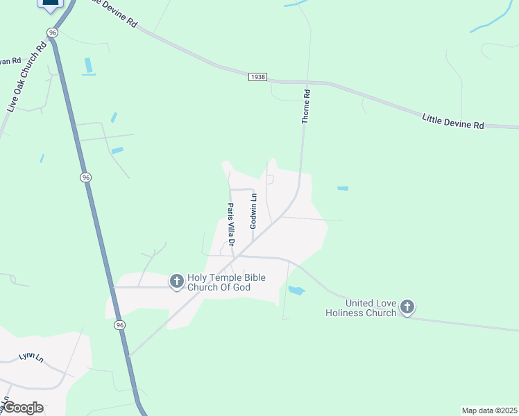 map of restaurants, bars, coffee shops, grocery stores, and more near 48 Godwin Lane in Selma