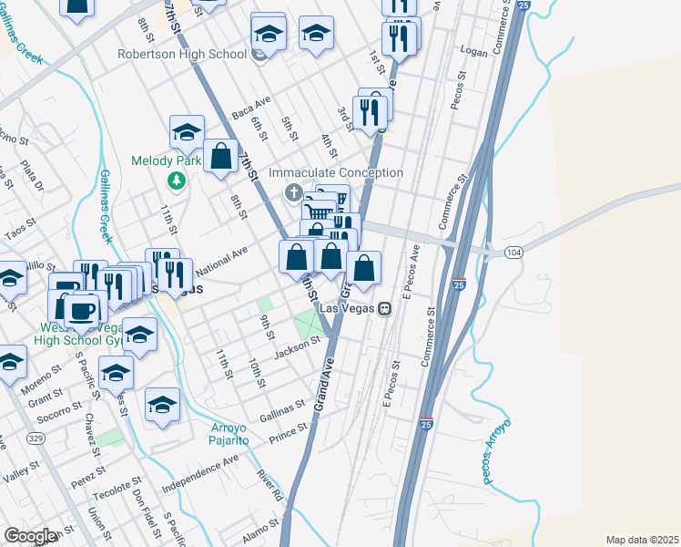 map of restaurants, bars, coffee shops, grocery stores, and more near 501-599 CanAm Hwy in Las Vegas