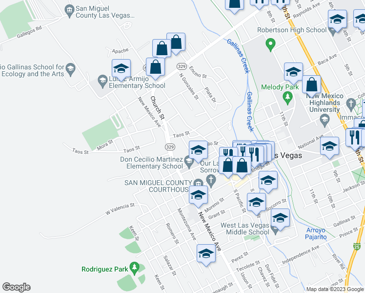 map of restaurants, bars, coffee shops, grocery stores, and more near 2231 Church Street in Las Vegas