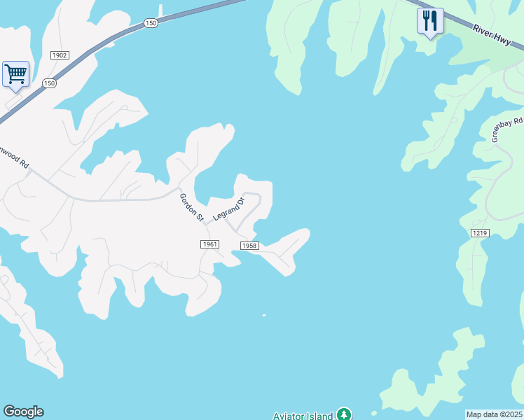 map of restaurants, bars, coffee shops, grocery stores, and more near 9350 Legrand Drive in Lake Norman of Catawba