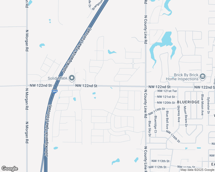 map of restaurants, bars, coffee shops, grocery stores, and more near 9258 Northwest 122nd Street in Yukon