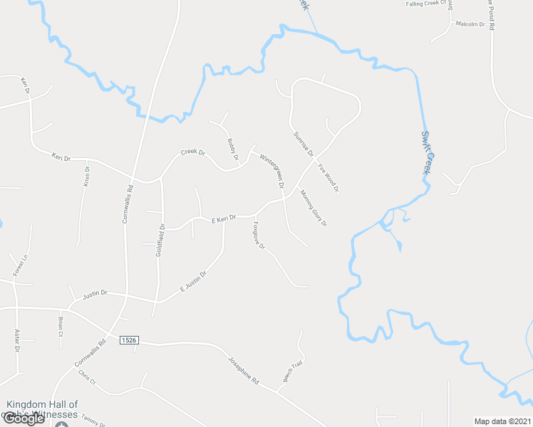 map of restaurants, bars, coffee shops, grocery stores, and more near 742 East Keri Drive in Garner
