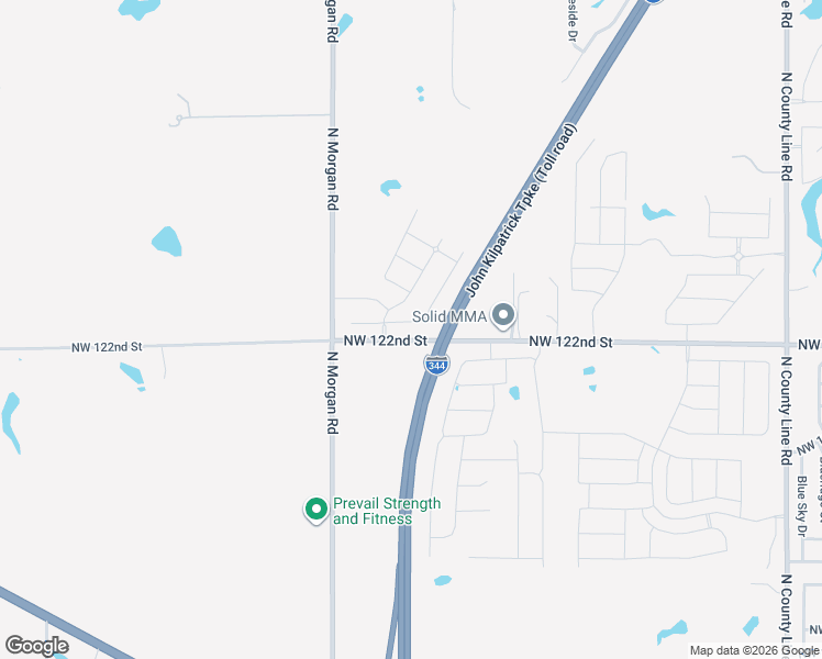 map of restaurants, bars, coffee shops, grocery stores, and more near 9617-9799 Northwest 122nd Street in Yukon